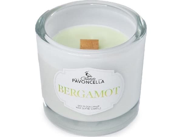 Bergamot soya lys hvit 170g