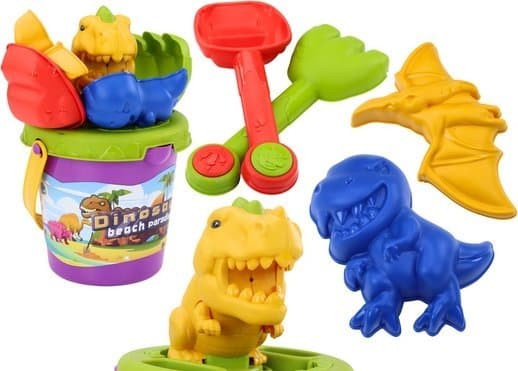 LeanToys Sandbøtte Spatel Rake Former Dinosaurer