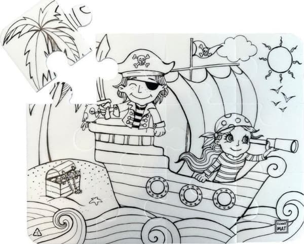 Puslespill Pirate Island Morsom matte STRIGO