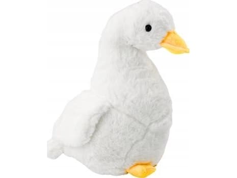 LeanToys Hvit Plysj Gåsmaskot Kose Plysj Duck 30 cm