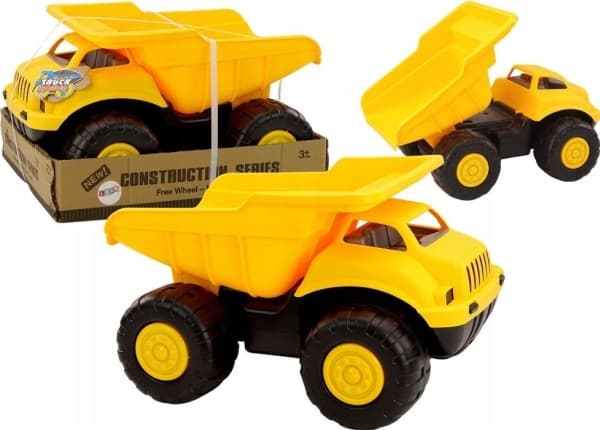 LeanToys Tipper Gul Byggfordon Lastbil Släpvagn Stor Bil