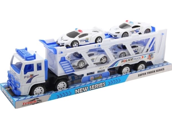 Polisens husvagn med bilar