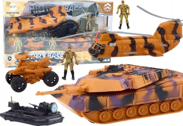 LeanToys Military Tank Military Helikopter Helikopter Fallskjermjeger lyder