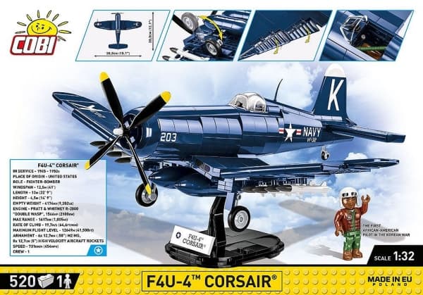 COBI F4U-4 Corsair, Byggklossar, 8 År, 520 styck