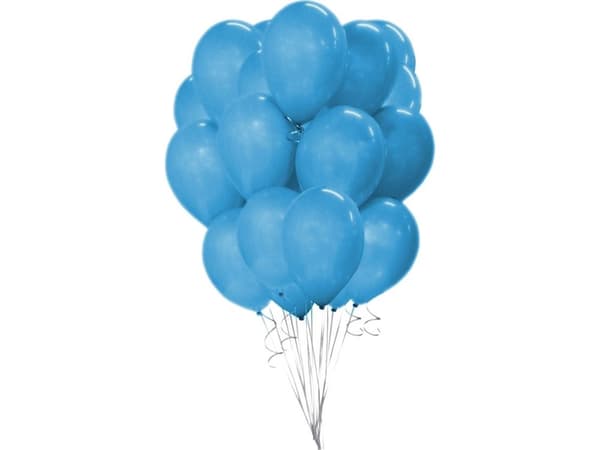 GoDan Metallic Ballonger Lyseblå, B&C, 30 cm, 50 stk.