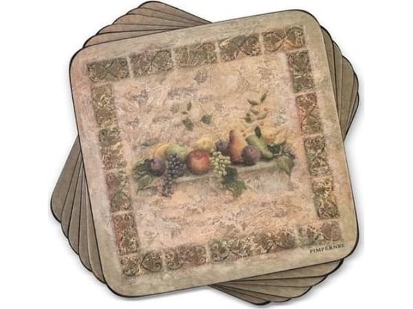 Små kopp-underlag Frukt 6stk