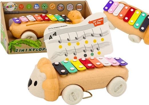 LeanToys Cymbals Lion On Wheels Lasten värikäs opetusväline