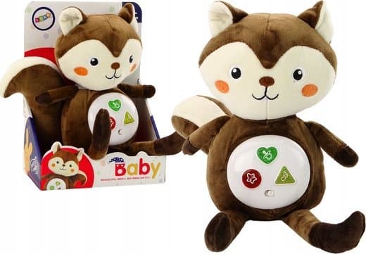 LeanToys Plush Squirrel Interactive Educational Sleeper Kosemelodier