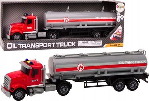 LeanToys Truck Tanker Lights Lyder Drive Red