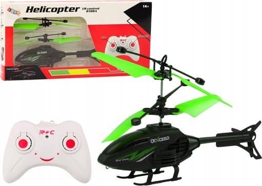 LeanToys Fjärrstyrd Helikopter RC Gyroskop Grön