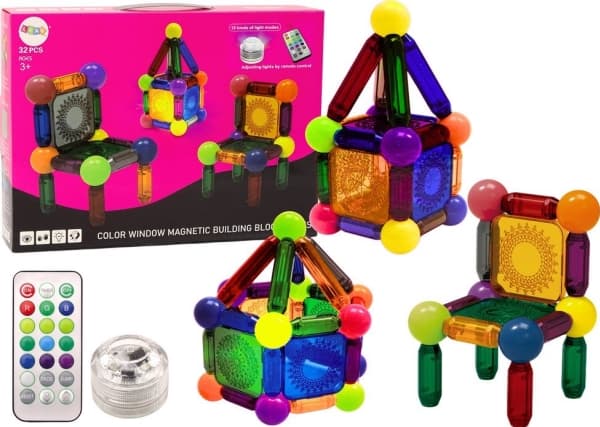 LeanToys magnetiske blokker med lette 32 elementer