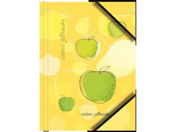 A4 cardboard folder with corner rubber band apple (6pcs)