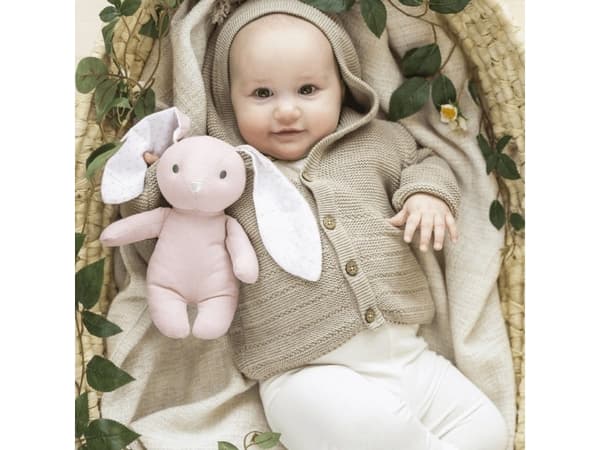 Teddykompaniet Elina plysjkanin, rosa 20cm