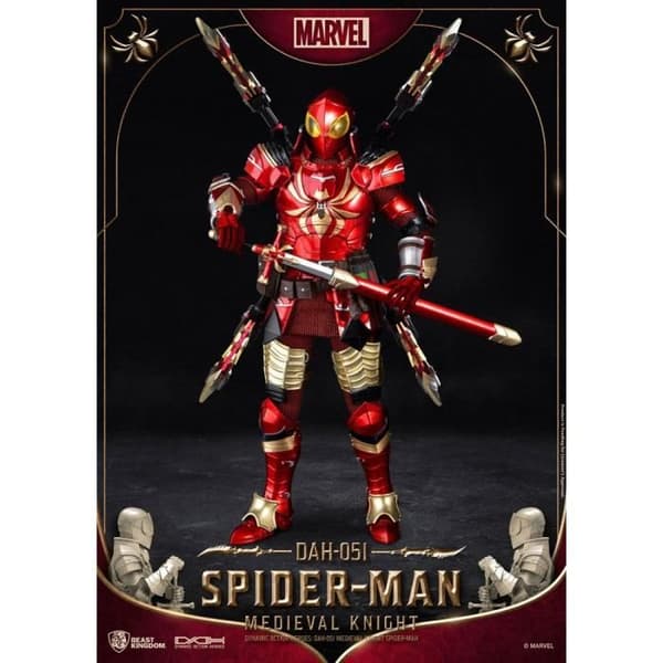Marvel artikulerad figur - MEDIEVAL KNIGHT SPIDER-MAN 2 - LED-tillbehör - 20 cm
