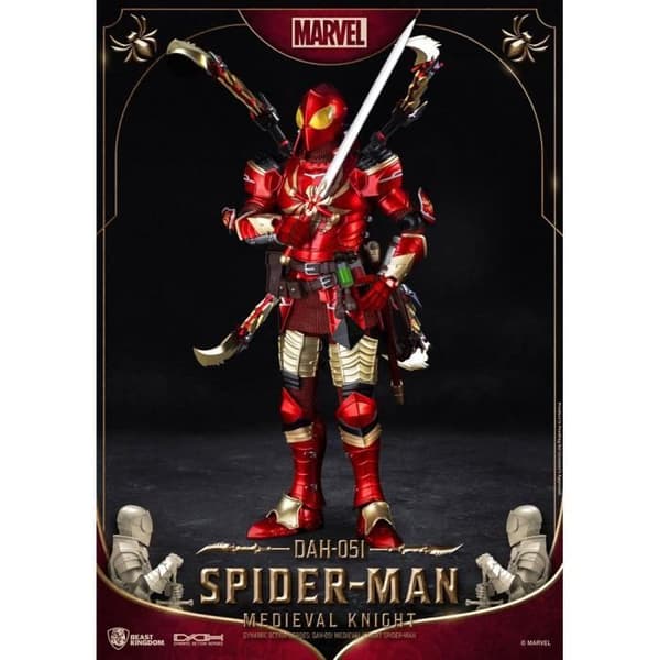 Marvel artikulerad figur - MEDIEVAL KNIGHT SPIDER-MAN 2 - LED-tillbehör - 20 cm