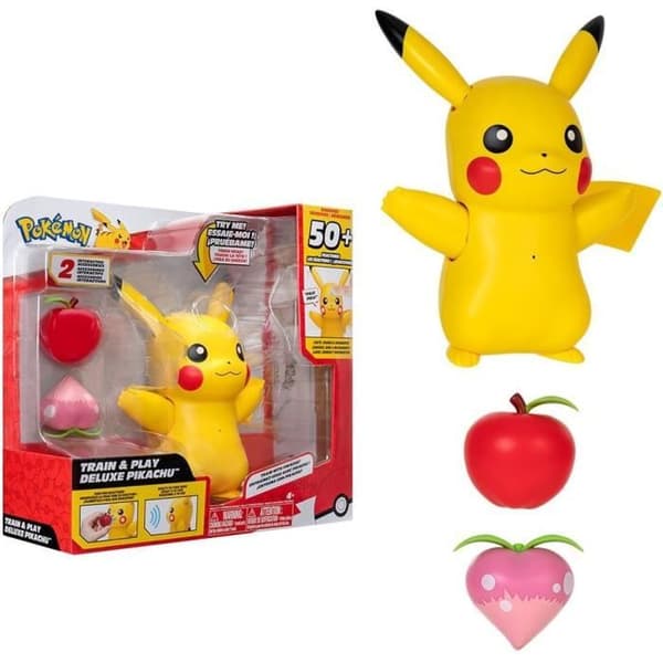 Miniatyrfigur - BANDAI - Interaktiv Pokémon Pikachu och dess tillbehör - Leksak med ljus, ljud och rörelser - JW3330