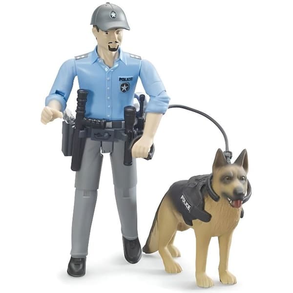 Polisbox med hund - Bruder - 62150 - Barnleksak - Interiör - 3 år och uppåt