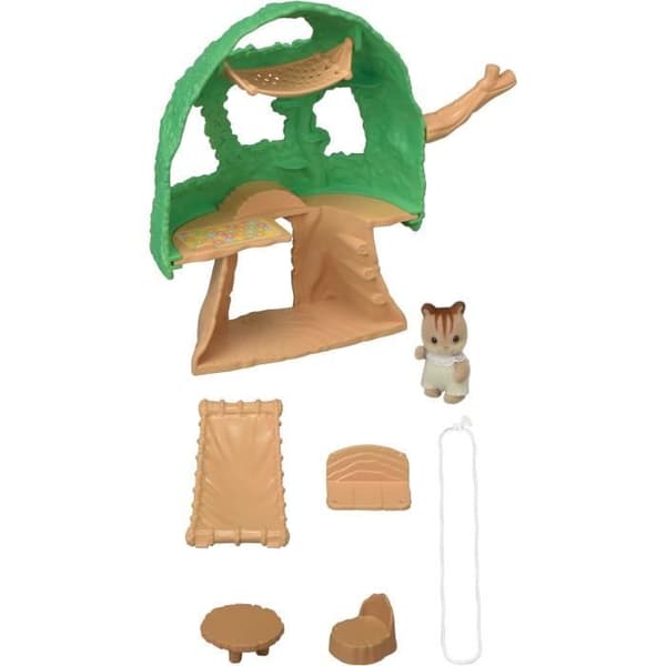 Miniatyrfigurer - SYLVANIAN FAMILIES - Bebishytten - Rutschkana, gunga, hängmatta