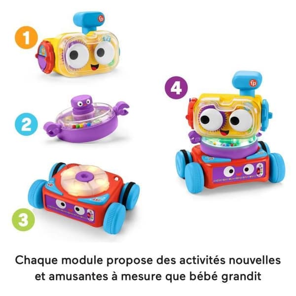 Fisher-Price - Jo the Robot 4 in 1 - Tidig inlärning - Från 6 månader HCK38