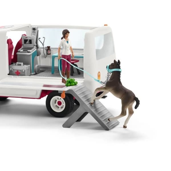 Mobil veterinär, lekset med 1 karaktär, 1 Schleich Hannoverian föl, Schleich 42439 Horse Club, från 5 år