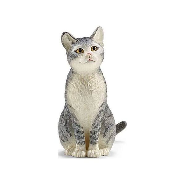 Sittande kattfigur - SCHLEICH - 13771 - Blandat - Grå - Barn - Inomhus - Från 3 år