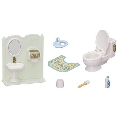 Leksak - SYLVANIAN FAMILIES - 5740 Toaletten - Toalett med spolning och tillbehör