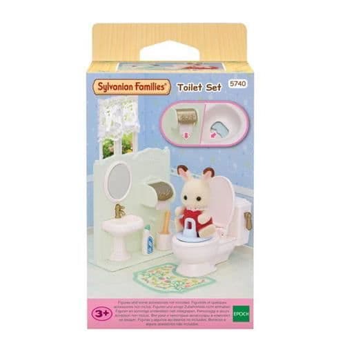 Leksak - SYLVANIAN FAMILIES - 5740 Toaletten - Toalett med spolning och tillbehör