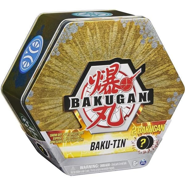 BAKUGAN - Box med 2 Bakugan mystery Baku-Tin Säsong 3 - Samlarfigurer