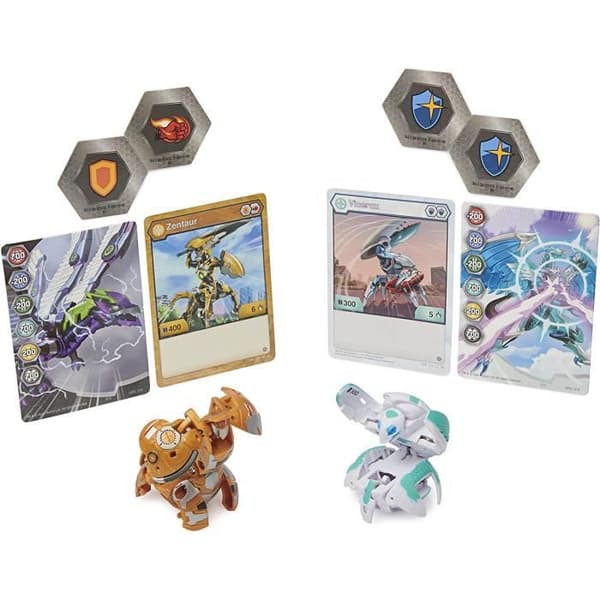 BAKUGAN - Box med 2 Bakugan mystery Baku-Tin Säsong 3 - Samlarfigurer