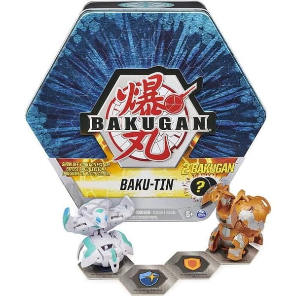 BAKUGAN - Box med 2 Bakugan mystery Baku-Tin Säsong 3 - Samlarfigurer