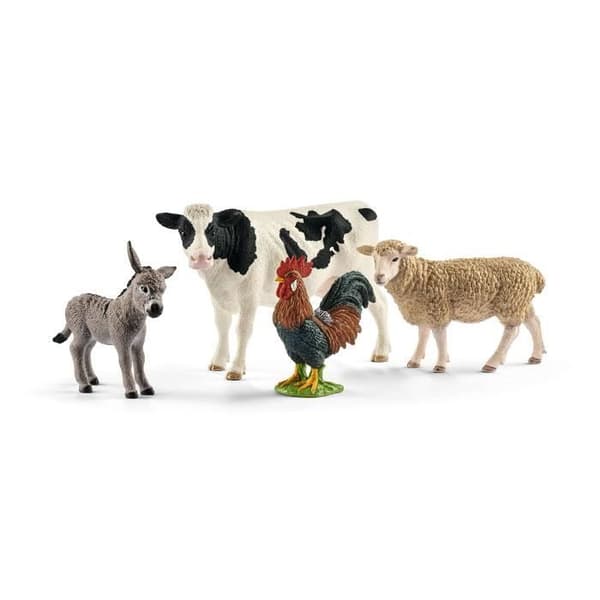 SCHLEICH Figur - Farm World Basic Kit - Farm Animal - Grå - Barn 3 år och uppåt