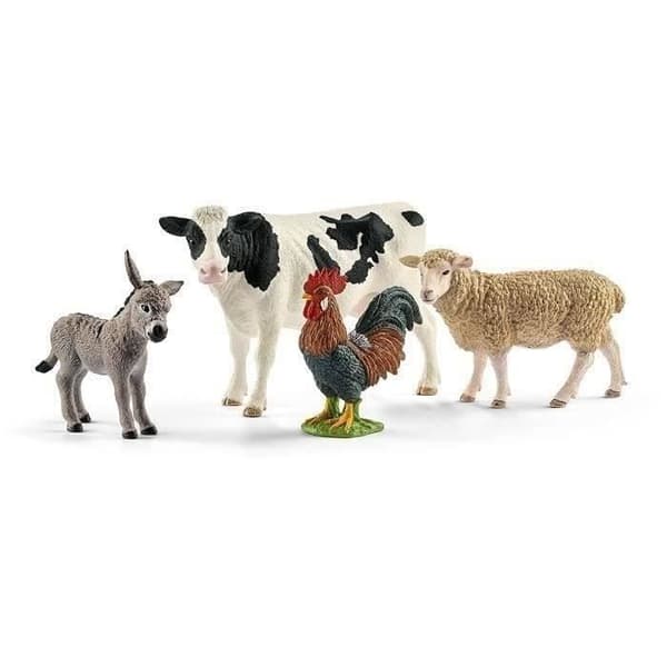 SCHLEICH Figur - Farm World Basic Kit - Farm Animal - Grå - Barn 3 år och uppåt
