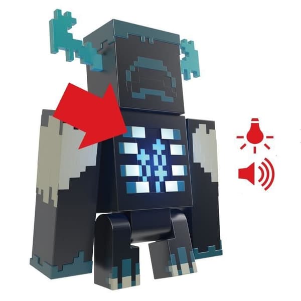 Minecraft Super Boss Warden Figure - MATTEL - Guardian - Lights and Sounds of Combat - Ålder 6 och uppåt