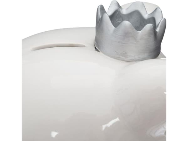 Atmosphera spargris med krona vit