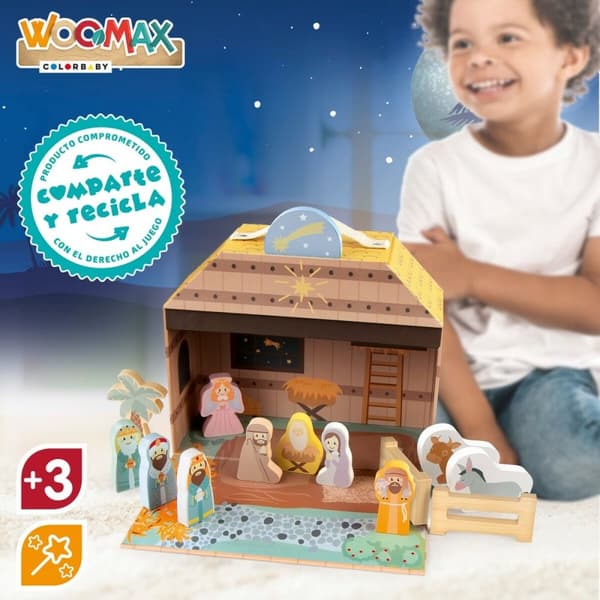 Betlehem dekoration Woomax 24,5 x 20,5 x 24,5 cm (15 Dele) (6 enheder)