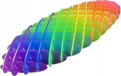 LeanToys Fidget Toy Rainbow Transparent Anti-stress Fargerik Fleksibel 12cm