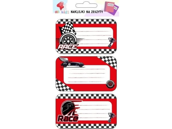 Tarrat muistikirjoihin Racing 6kpl