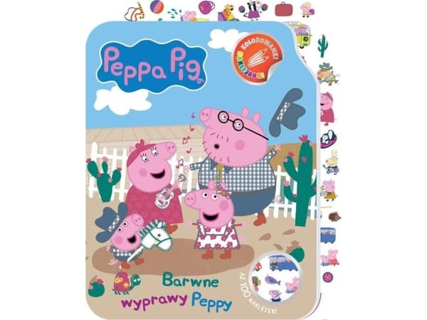 Peppa gris. Fargeleggingsklistremerker del 2