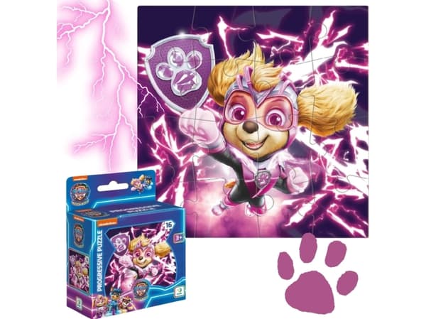 Dodo PUZZLE PAW PATRUL SKYE 16 ELEMENTER FOR Å GJØRE EN Nydelig FARGERIKT PUSSEL