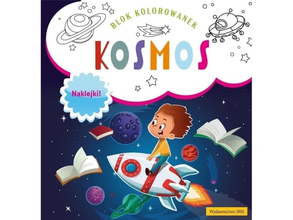 Målarbok Cosmos + klistermärken