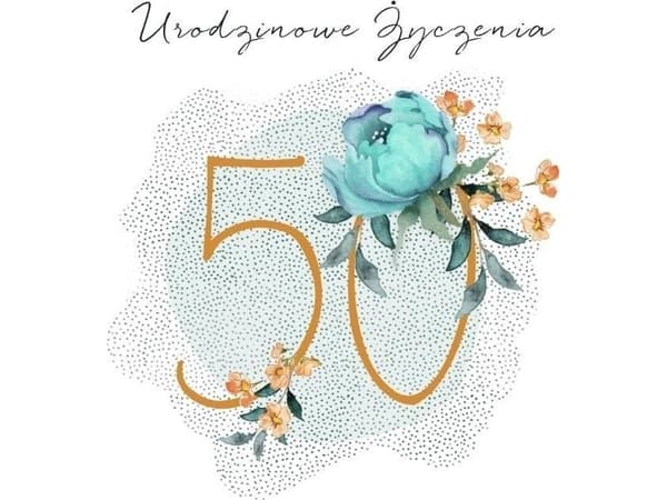 Karnet Swarovskin neliöjalkainen CL4550_PO Urodziny 50