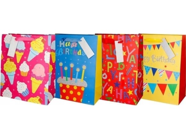 Torba prezentowa 18x23cm Happy Birthday mix