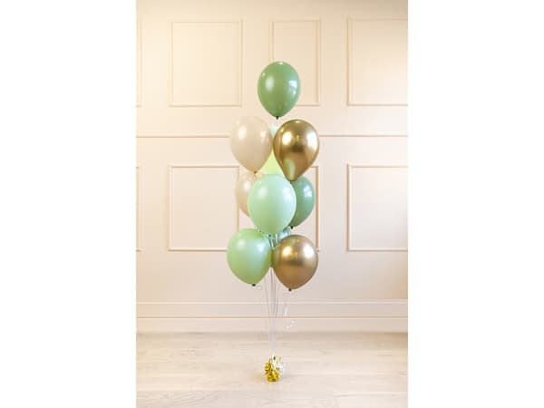 PartyDeco ZBL4, Lekeballong, Latex, Gull, Grønn, Lysegrønn, Hvit, Bilde, Bursdag, Universell
