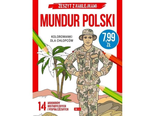 Målarbok för pojkar. Polsk uniform