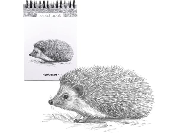 Skissebok A6/60K på spiral - Hedgehog