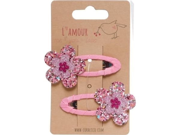 Blommor med glitterklämmor