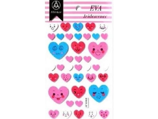 Stiker med skumelement med ljus glitter