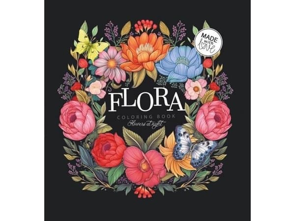 Målarbok 160x160 Flora Blommor