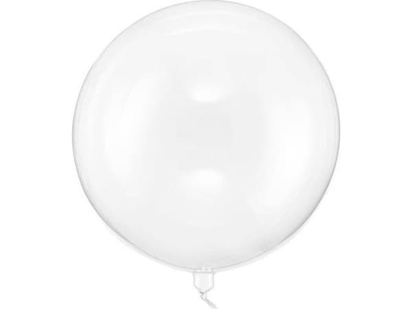 PartyDeco ORB16-1, Lekeballong, Gjennomsiktig, Monokromatisk, Bursdag, Rund, 40 cm