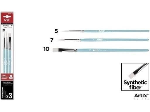 Syntetiska borstar 3 st